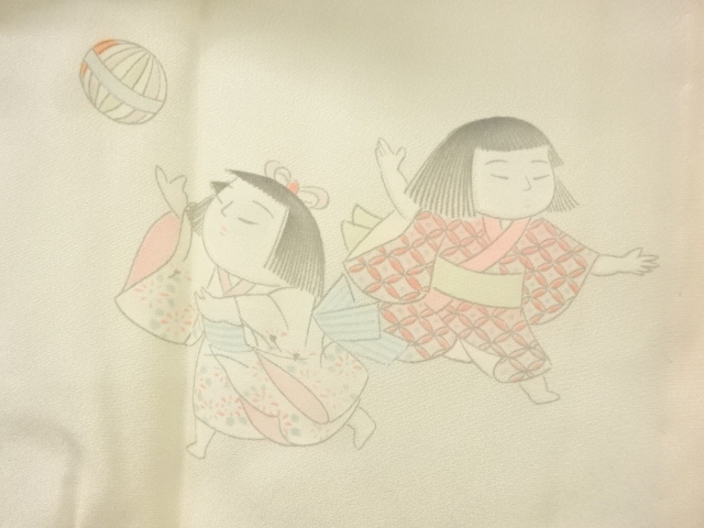 JAPANESE KIMONO / ANTIQUE HITOE JUBAN / MARI BALL & CHILDREN